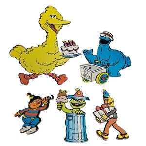 Vintage Dolly Toy Sesame Street Muppets Birthday Party Wall Decor Set